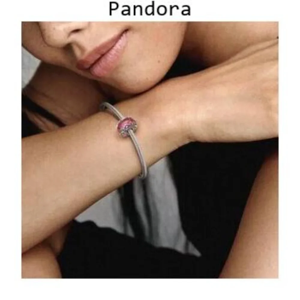 Pandora Reveal Your Love Pink Murano Glass Charm